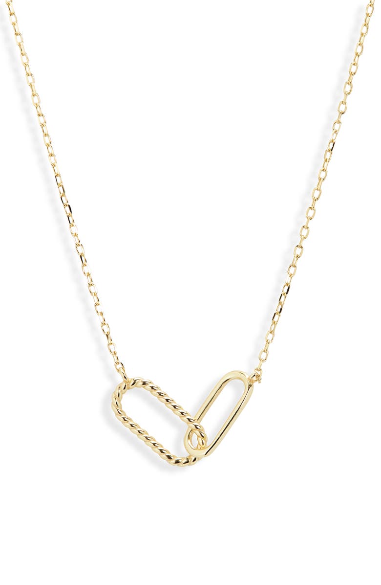 ARGENTO VIVO Rope Interlock Pendant Necklace, Alternate, color, Gold