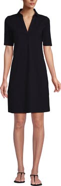 Lands' End Starfish Elbow Sleeve Polo Dress