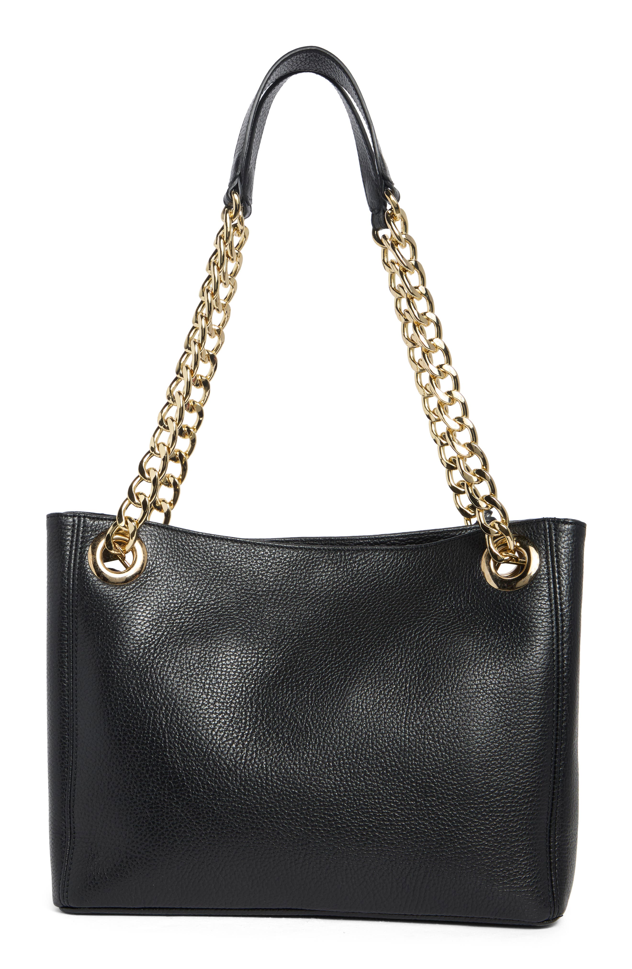 VALENTINO BY MARIO VALENTINO Luisa Rock Leather Tote Bag, Alternate, color, Black