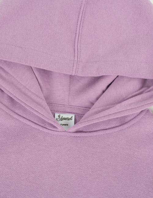 Leveret Kids Pullover Hoodie, Cotton Blend, Kangaroo Pocket, Solid Colors In Pink