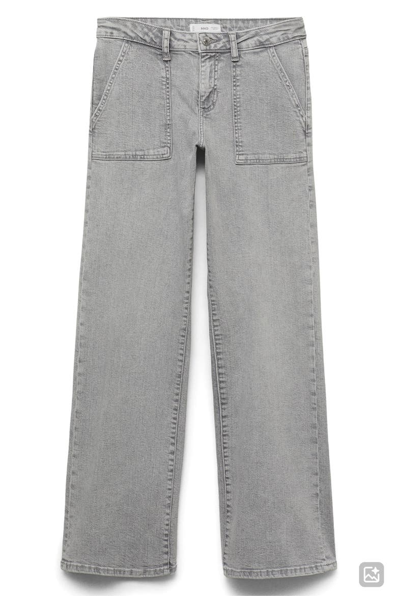 Star Embroidered Straight Leg Jeans, Alternate, color, DENIM GREY