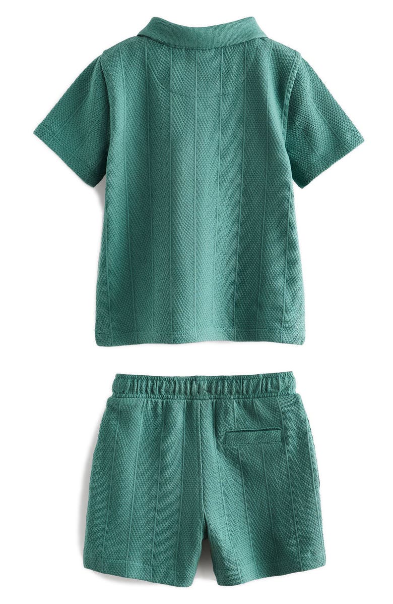 Baker by Ted Baker Kids' Logo Detail Textured Top & Shorts Set, Alternate, color,