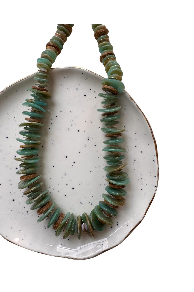 Coast of Spain Necklace, Main, color, Green