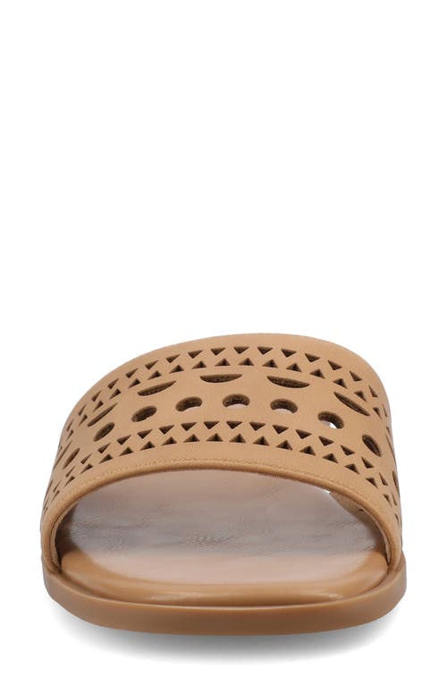 Journee Collection Brodie Slide Sandal In Tan