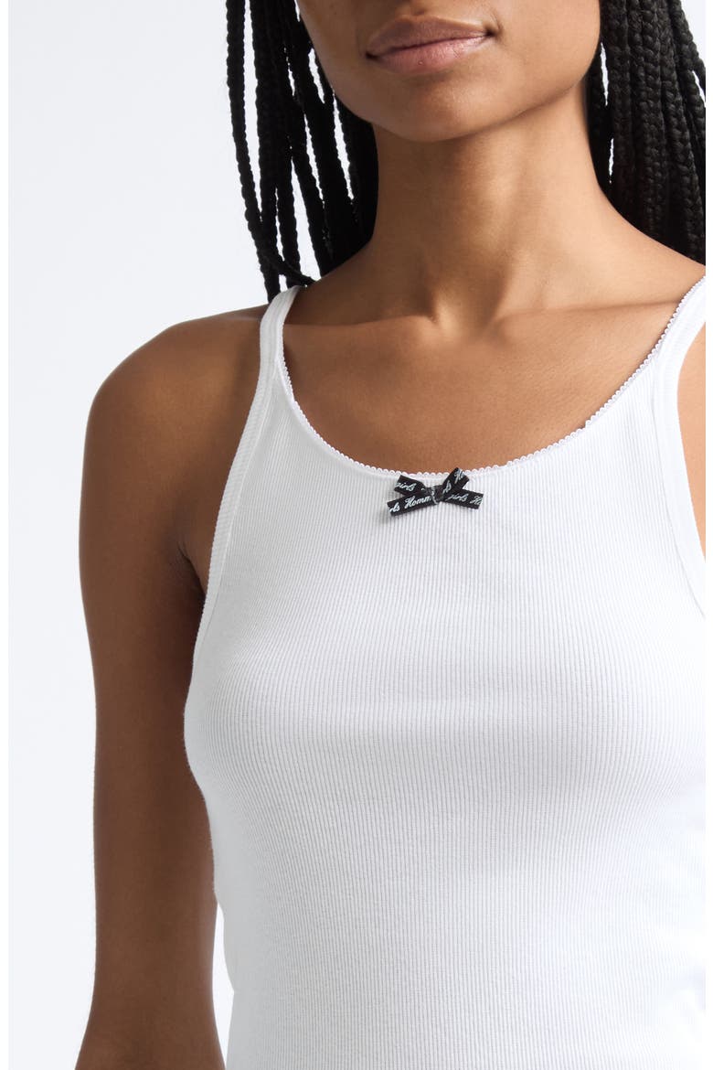 Stretch Cotton Rib Tank, Alternate, color, CREAM