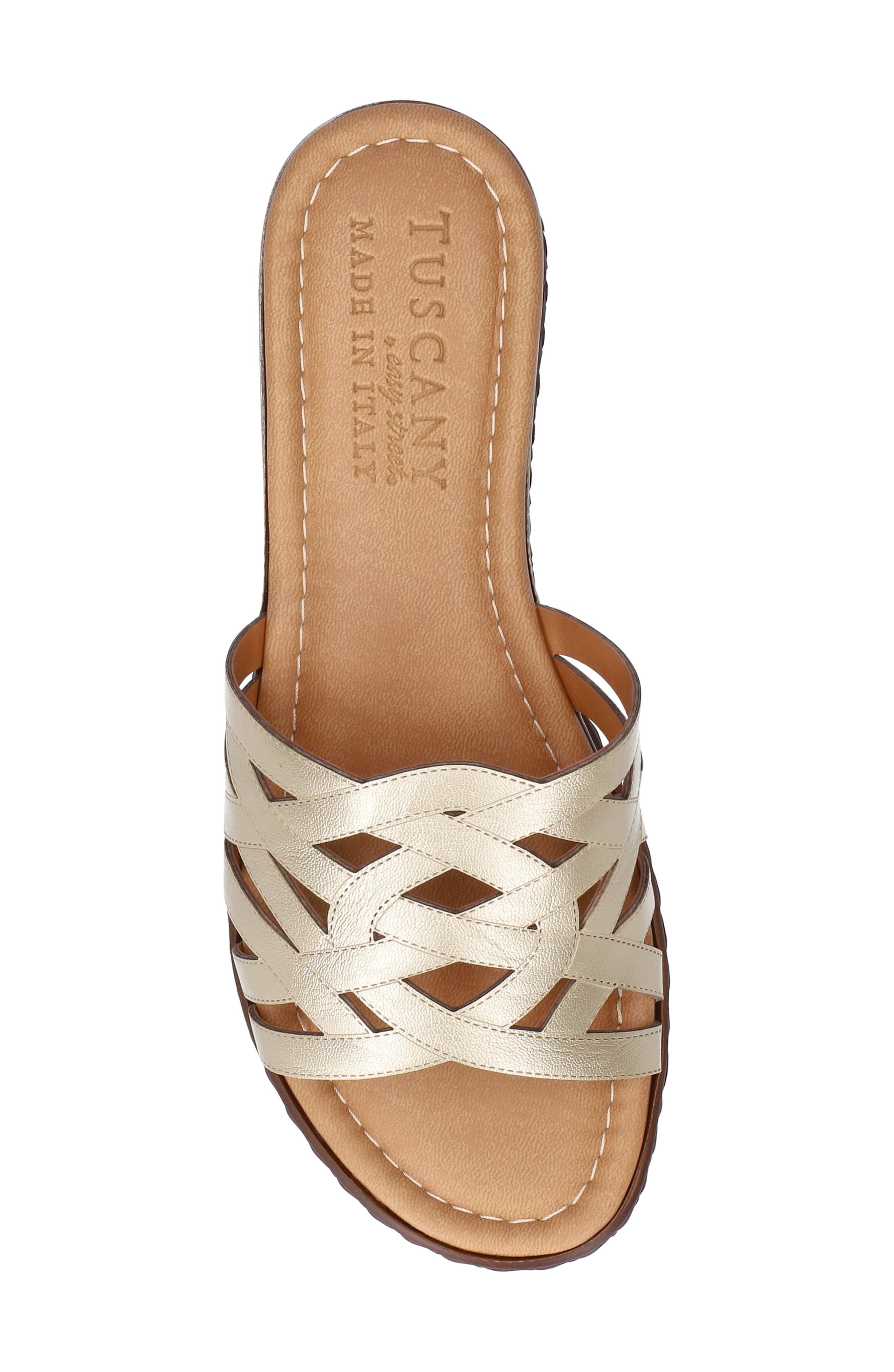 Edda Slide Sandal, Alternate, color, CHAMPAGNE
