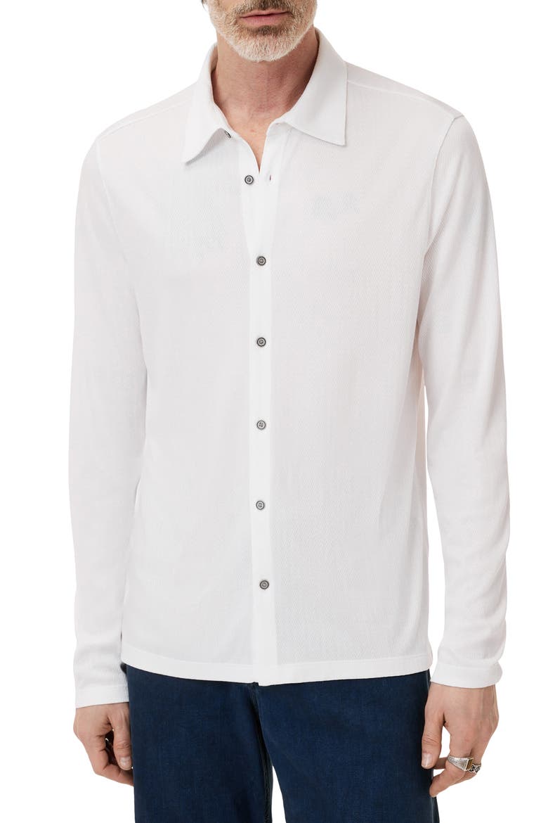 Caserta Regular Fit Textured Lyocell Button-Up Shirt, Alternate, color, WHITE