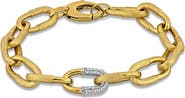 Julianna B. Diamond Oval Link Chain Bracelet 14k