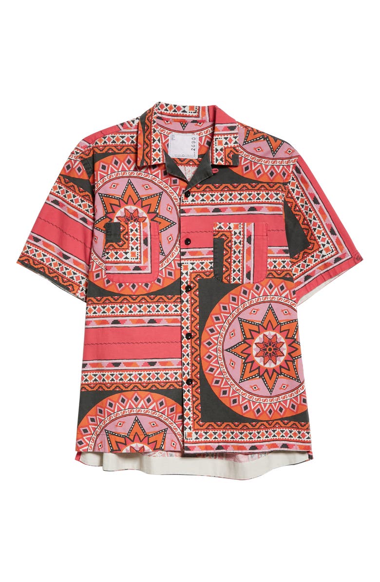 Sacai Bandana Print Camp Shirt, Alternate, color,
