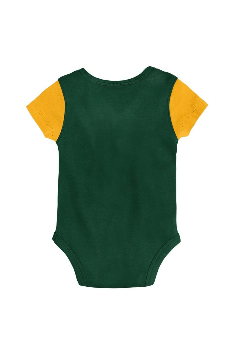 Outerstuff Newborn & Infant Green/Gold Green Bay Packers Little Champ Three-Piece Bodysuit Bib & Booties Set, Alternate, color, 
