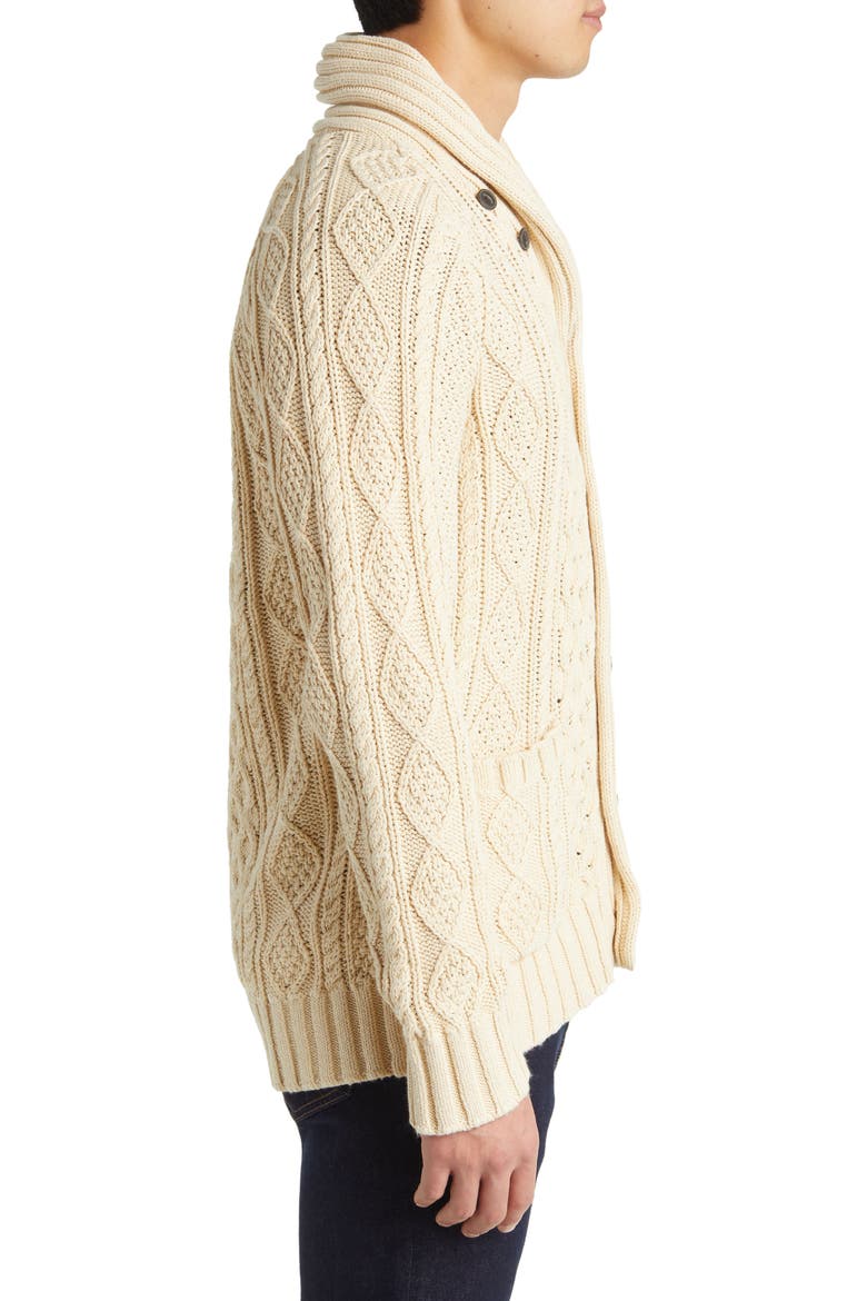 Signature Cotton Fisherman Sweater, Alternate, color, BEIGE