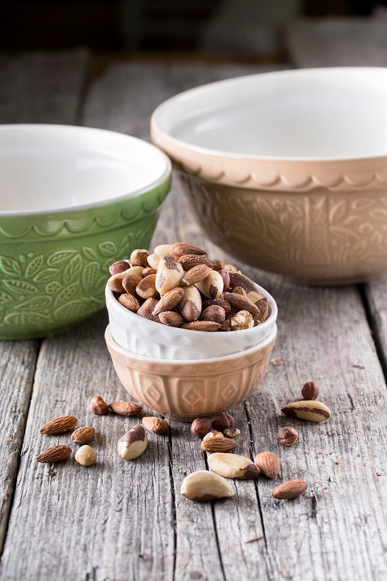 In the Forest Mini Bowl Set, 4 Stoneware Prep Bowls with Embossed Woodland Designs, Alternate, color, Multicolored