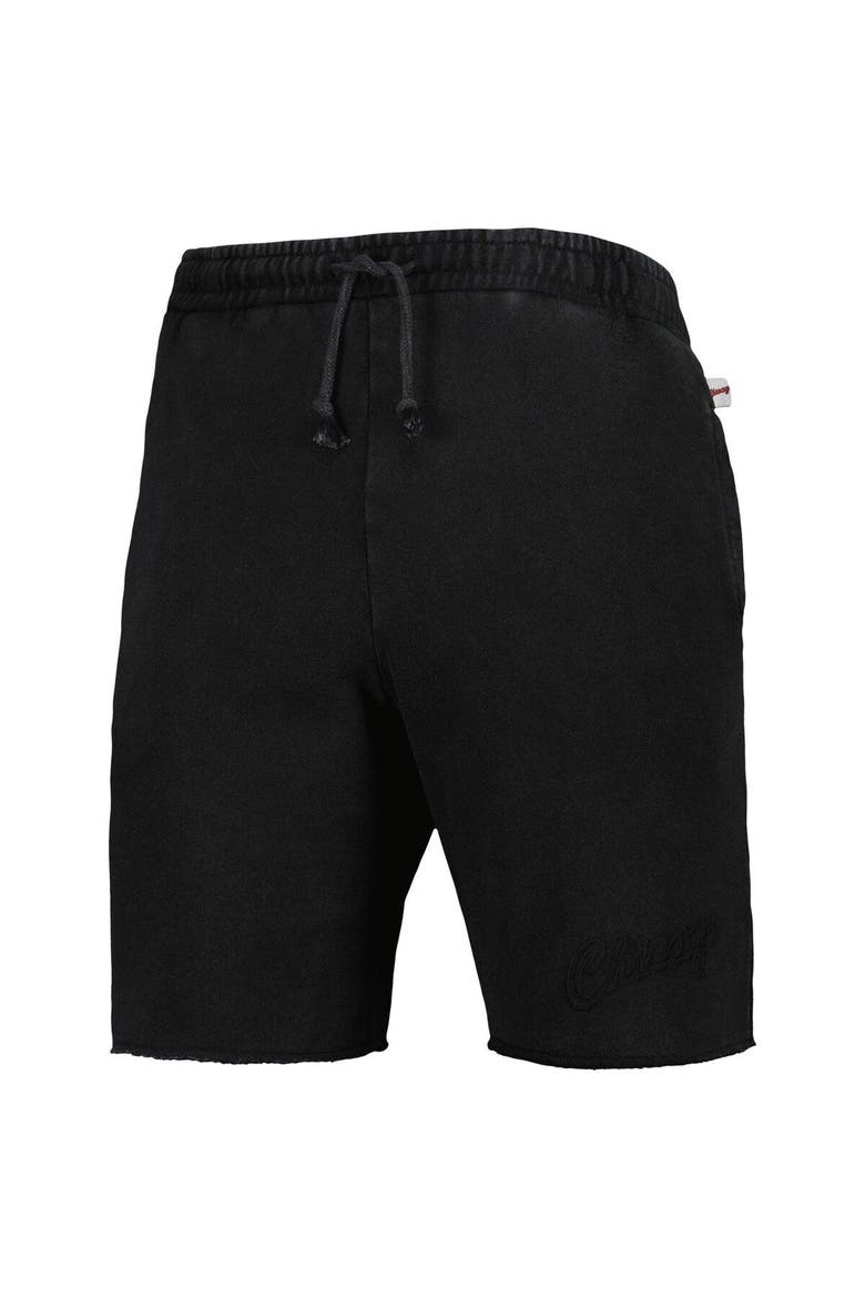 Men's Mitchell & Ness Black Chicago Bulls French Terry Tonal Fleece Shorts, Alternate, color, Black