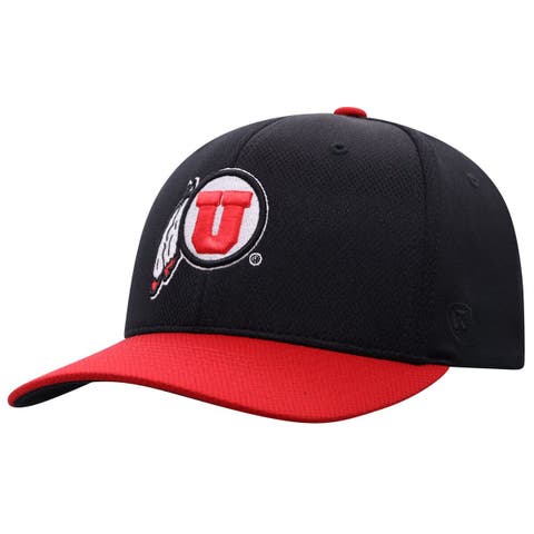 Men's Top of the World  Black Utah Utes Reflex Fitted Hat