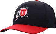 TOP OF THE WORLD Men's Top of the World  Black Utah Utes Reflex Fitted Hat