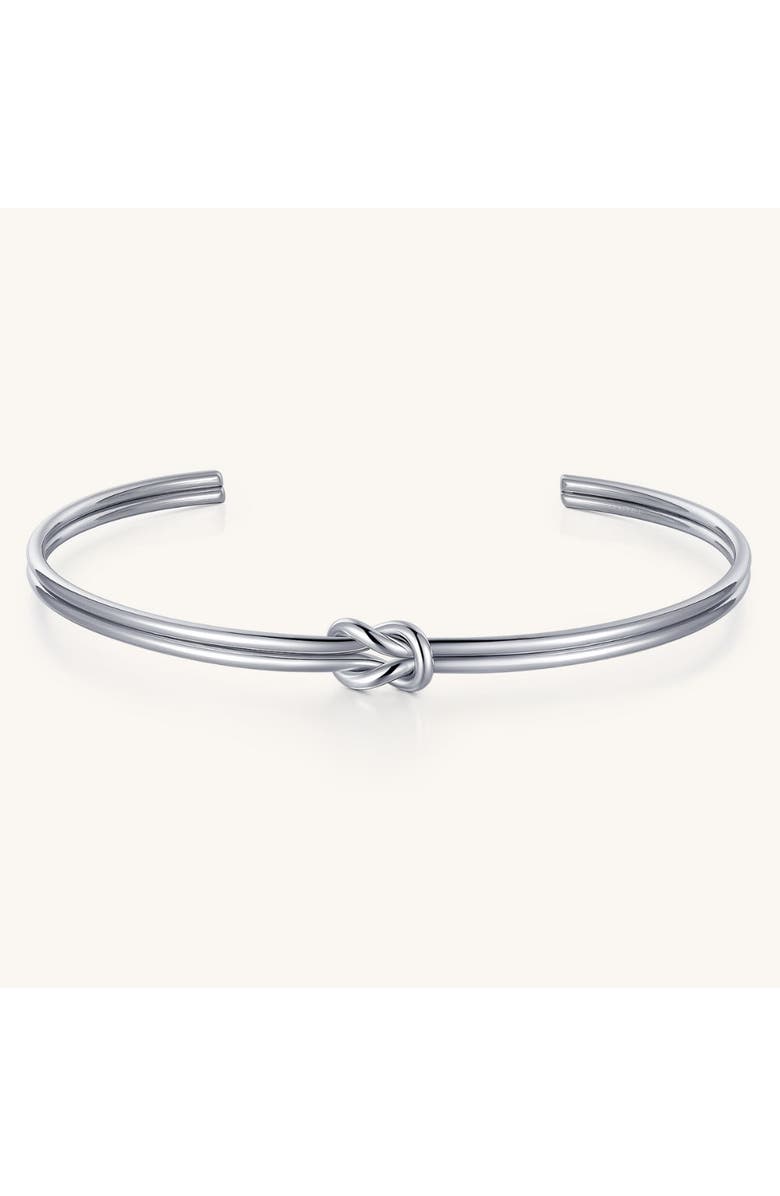 Mantra Intention Knot bracelet, Main, color, Silver