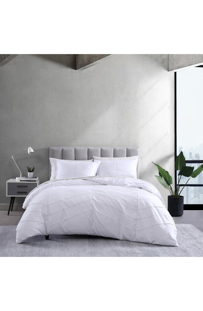 CITY SCENE Courtney Microfiber Duvet Cover Set, Alternate, color, White