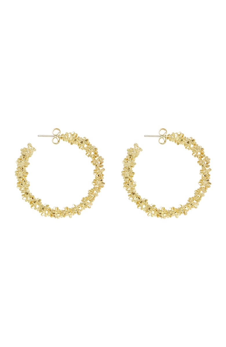 Ettika Textured Hoop Earrings, Main, color, 
