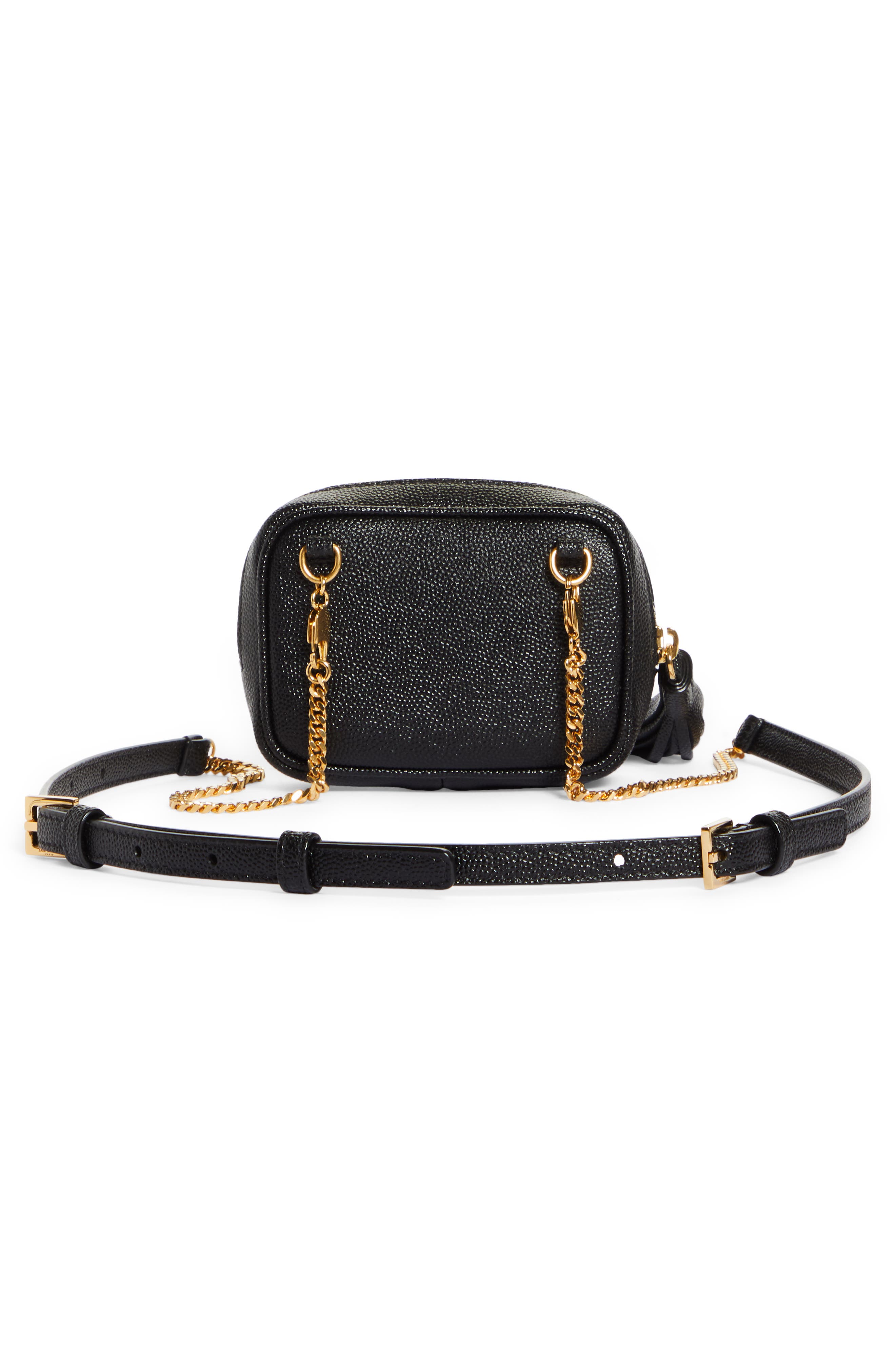 Saint Laurent Matelassé Leather Belt Bag, Alternate, color, 