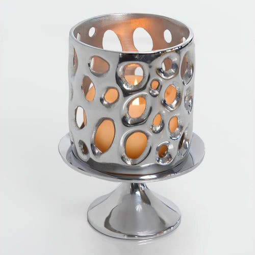 Lunares Passage Candle Holder In Silver