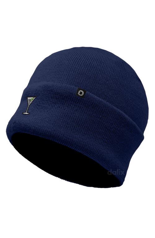 Dalix Martini Beanie Cap In Blue