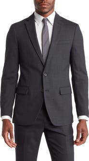 Original Penguin Black Birdseye Stretch Suit Jacket