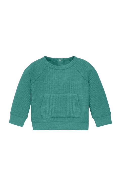 Baby Heathered Waffle Pocket Tee