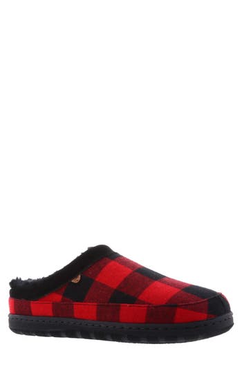 Lamo Julian Faux Wool Lined Clog In Red Plaid