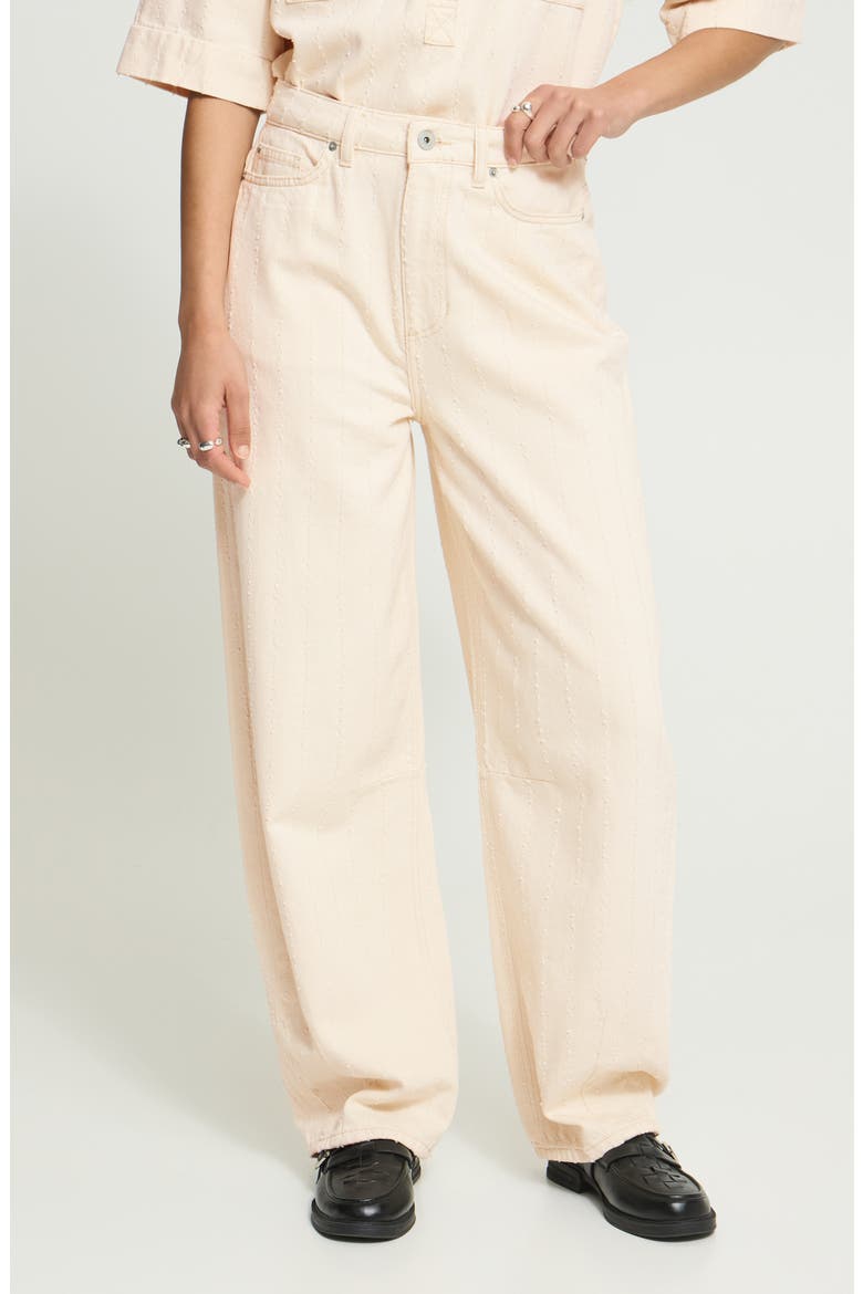 Hezallo Wide Leg Balloon Jeans, Main, color, BIRCH