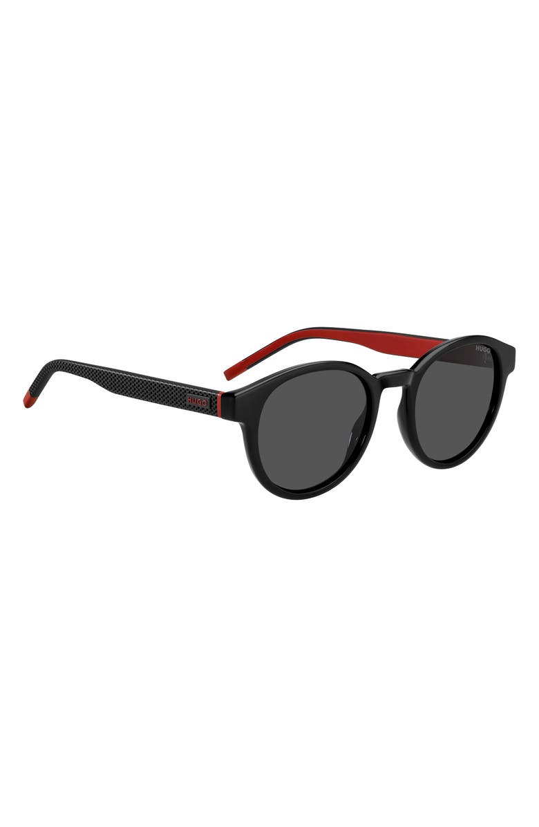 HUGO 51mm Panthos Sunglasses, Alternate, color, Black/ Grey