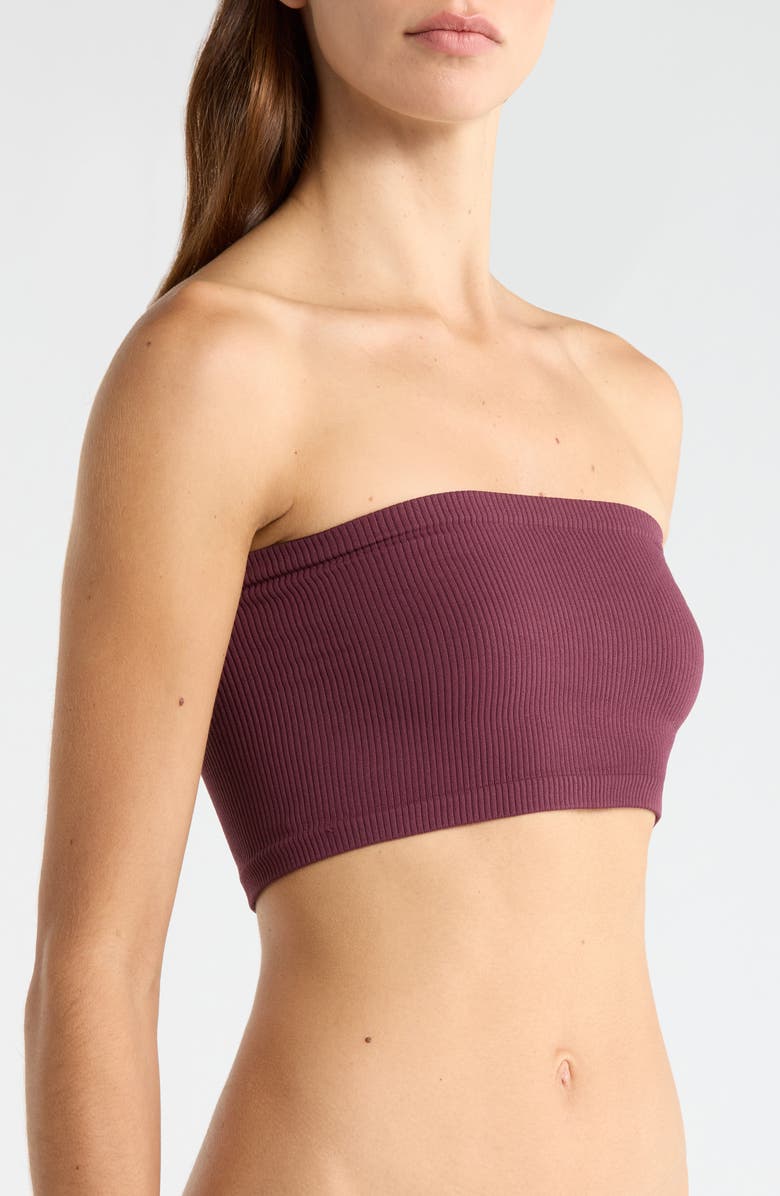 Free People Amelia Bandeau Bra, Alternate, color, Vintage Grape