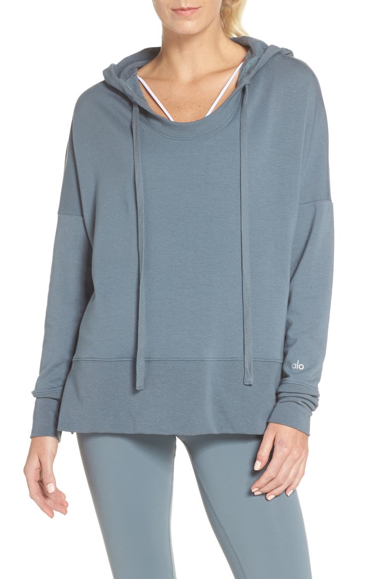 Fluid Tunic Hoodie, Main, color, CONCRETE