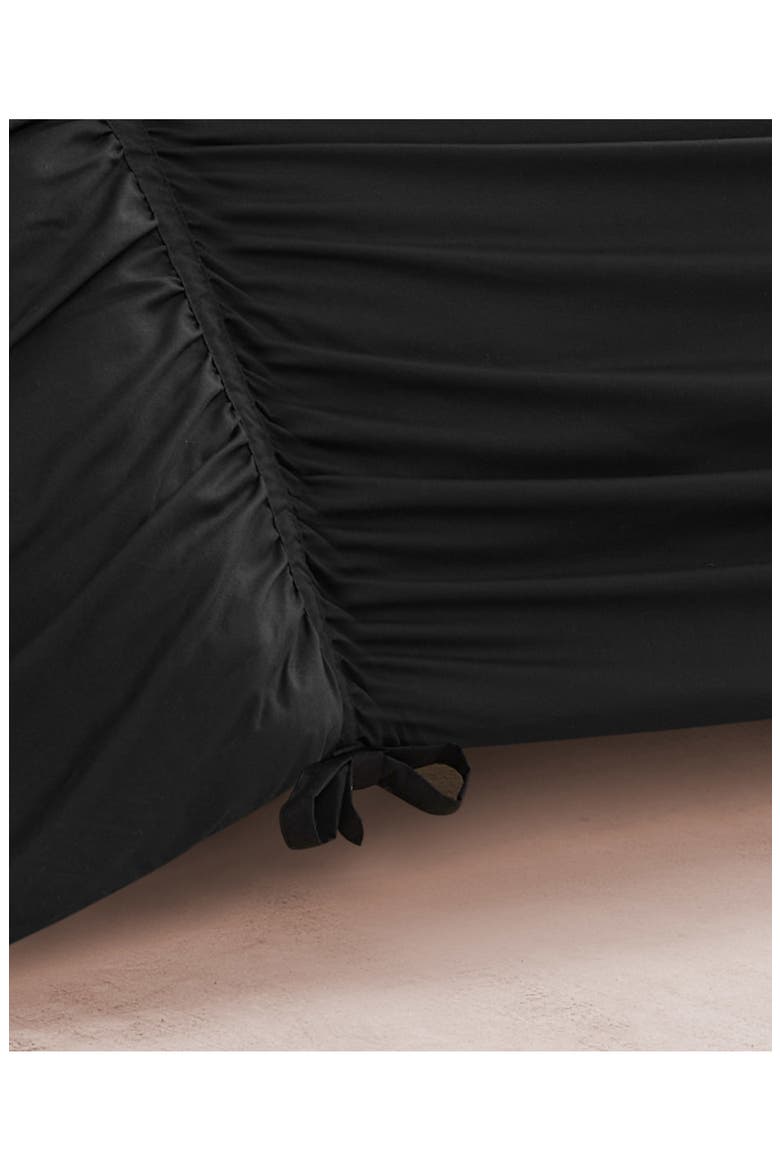 Ribbon Ruched Comforter & Sham Set, Alternate, color, BLACK