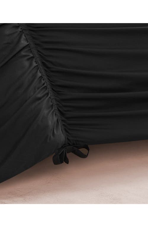 Juicy Couture Ribbon Ruched Comforter & Sham Set In Black