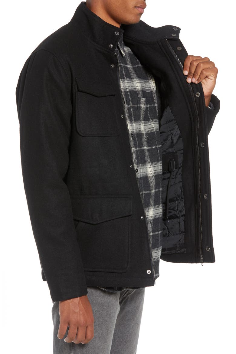 Zip Front Jacket, Alternate, color, BLACK ROCK