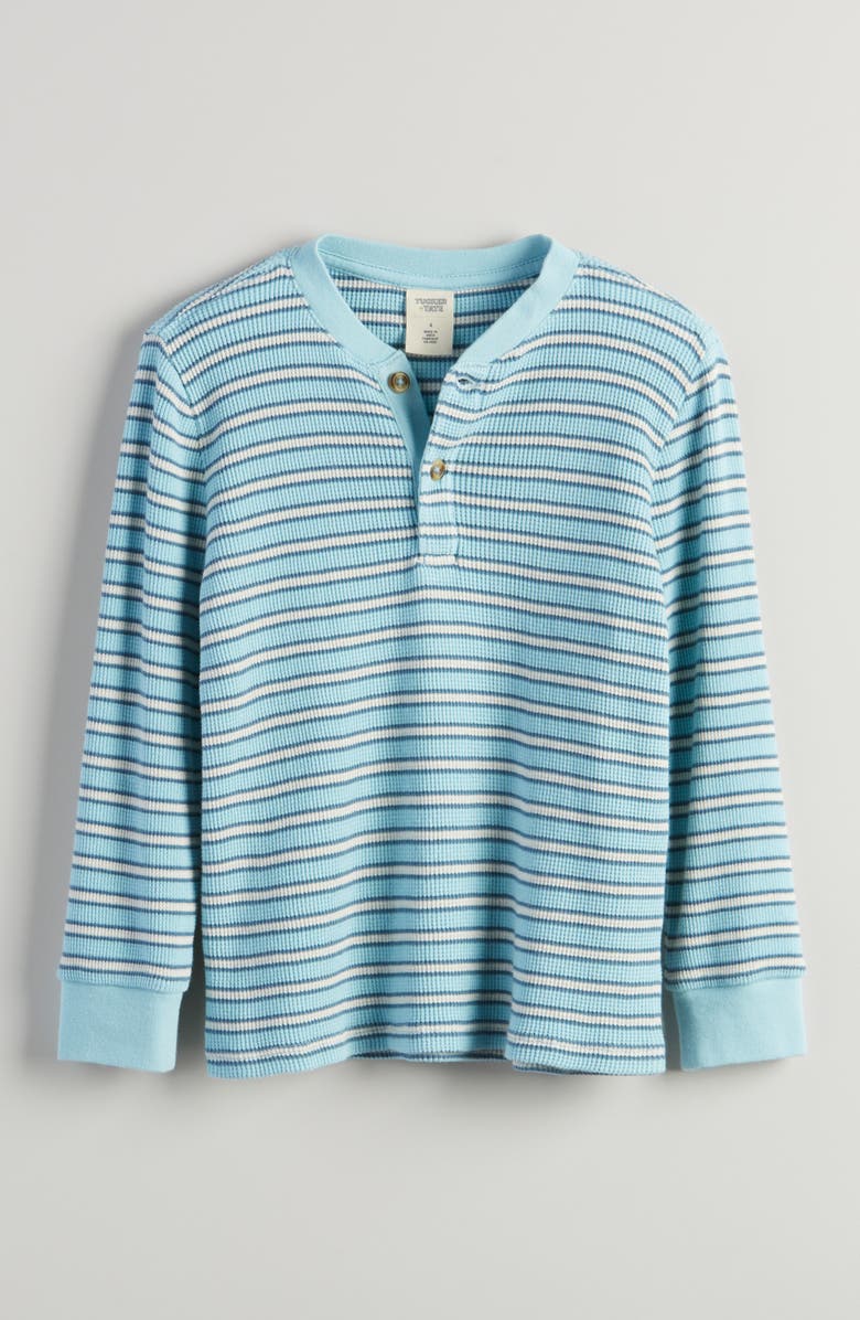 Tucker + Tate Kids' Waffle Stitch Top, Main, color, Blue Crystal Wesley Stripe