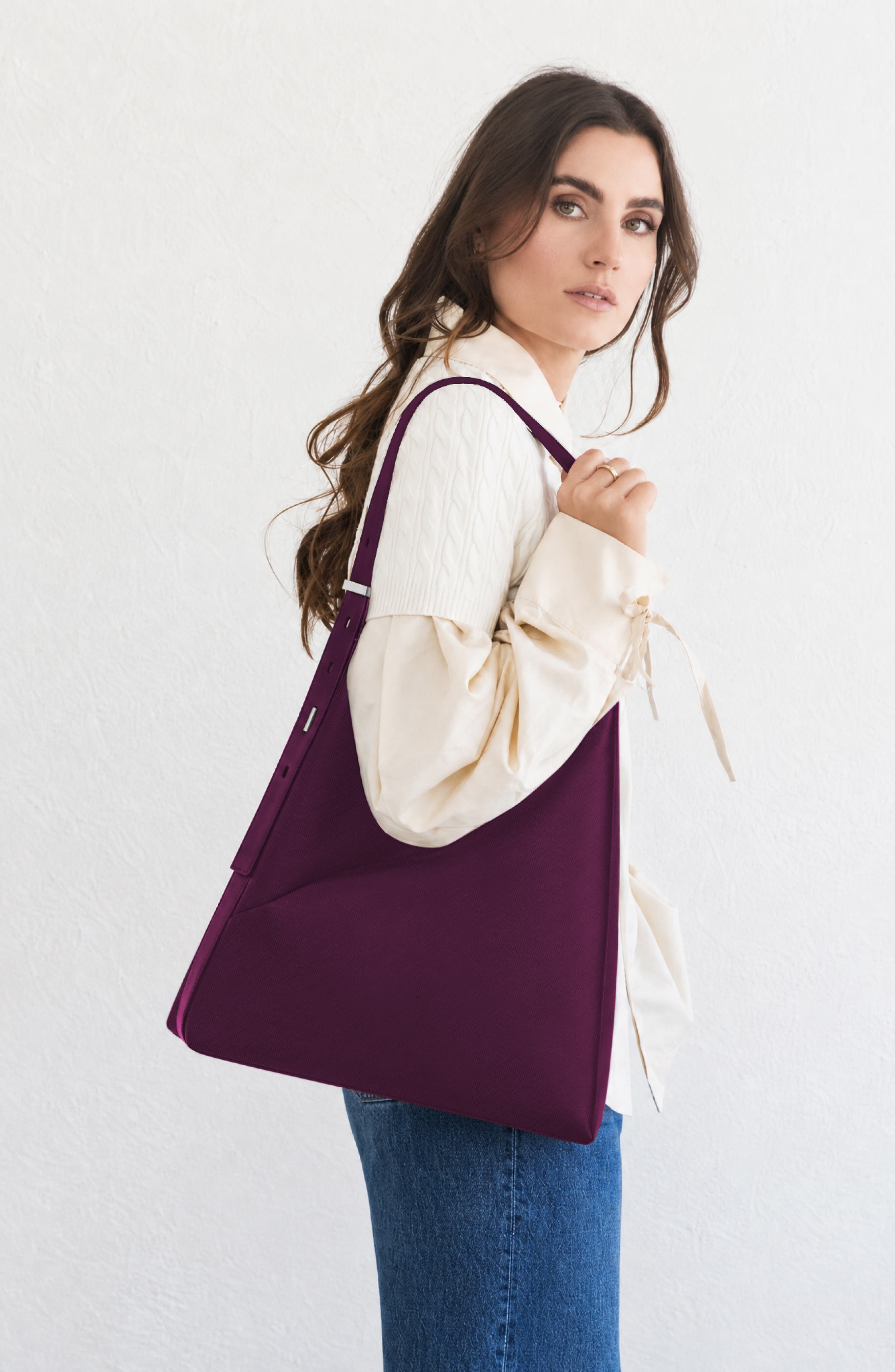 Lux and Nyx Origami Hobo Bag with Detachable 15-inch Laptop Sleeve