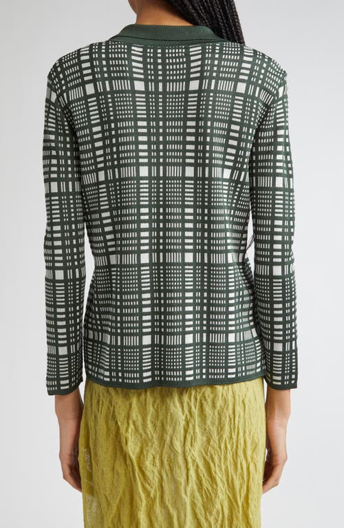 Zankov Patrique Geo Jacquard Cardigan In Green