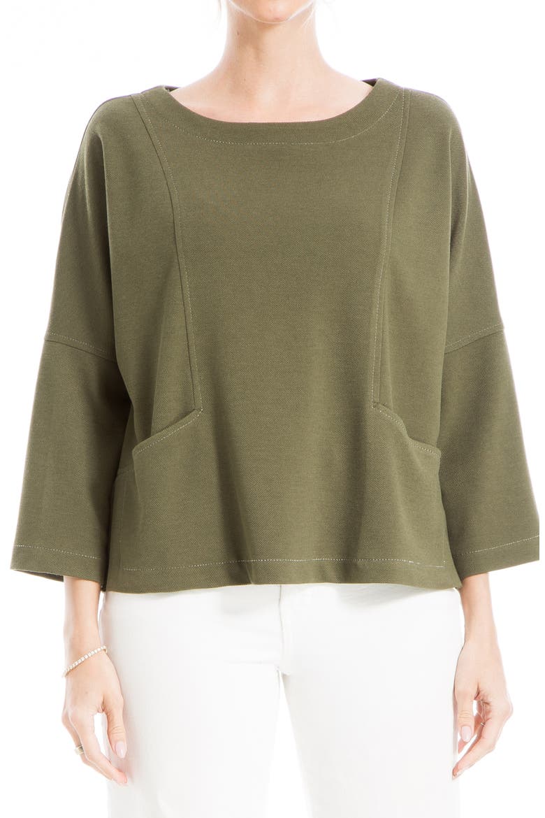 MAX STUDIO Contrast Stitch Top (Women) | Nordstromrack
