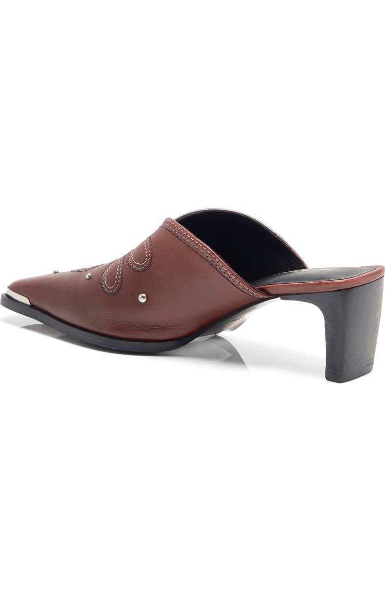 Free People Roxi Western Mule, Alternate, color, Cabernet Leather