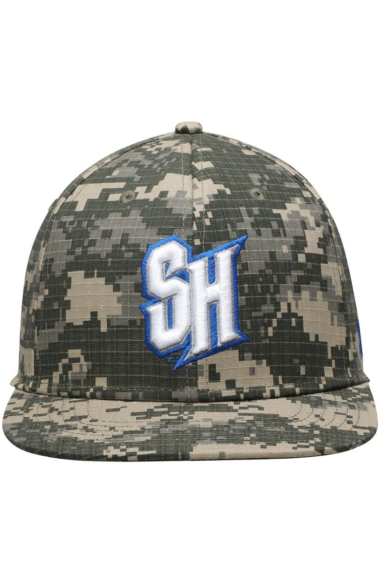 Under Armour Men's Under Armour Camo Seton Hall Pirates On-Field Baseball Fitted Hat, Alternate, color,