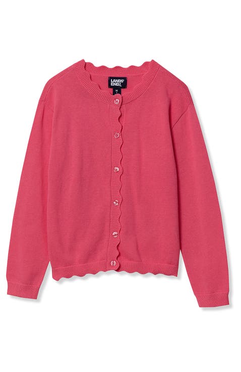 Girls Scalloped Hem Cardigan