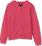 Lands' End Girls Scalloped Hem Cardigan