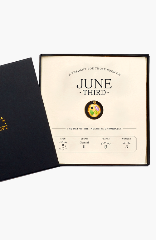 Birthdate Co. The June Birthdate Gold Pendant In June 3rd - Gold