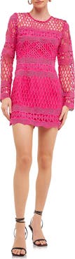 Endless Rose Long Sleeve Body-Con Minidress