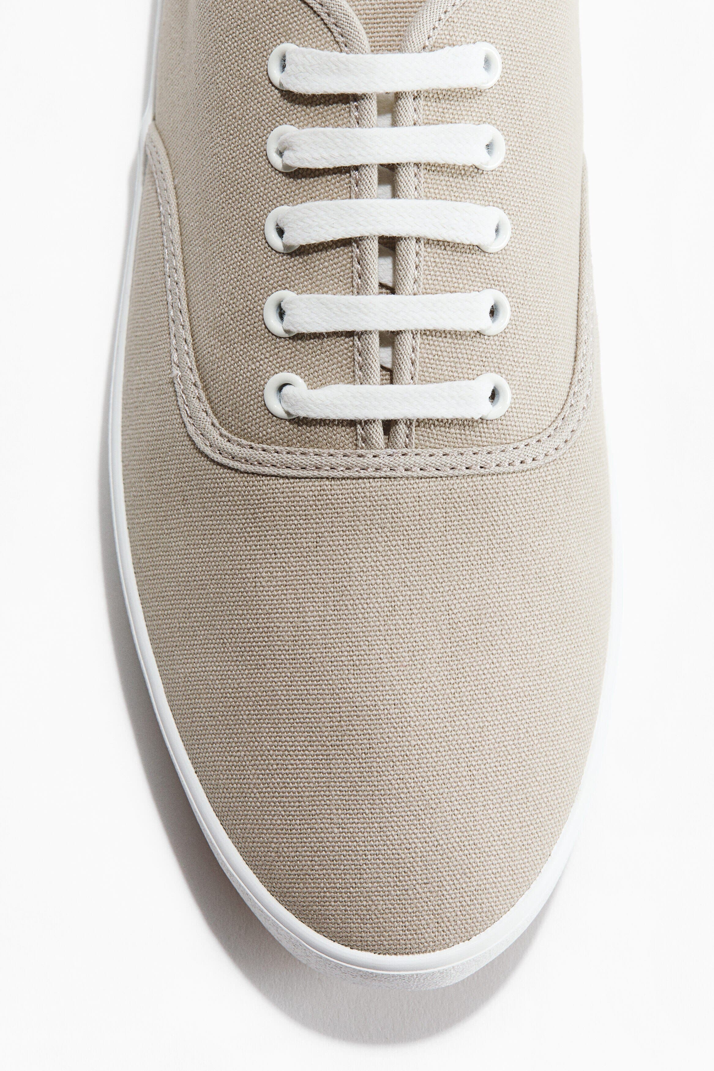 H&M Canvas Trainers, Alternate, color, Beige