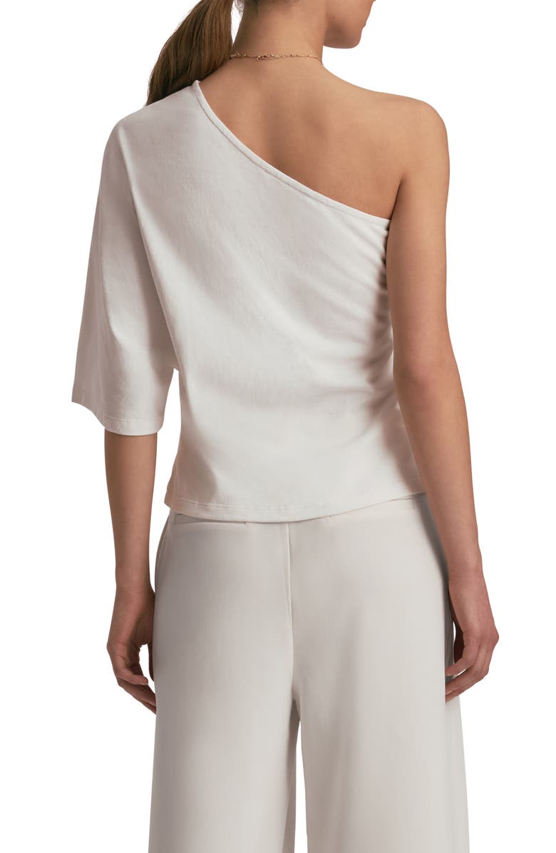 Favorite Daughter The Happy for You One-Shoulder Cotton Top, Alternate, color, White