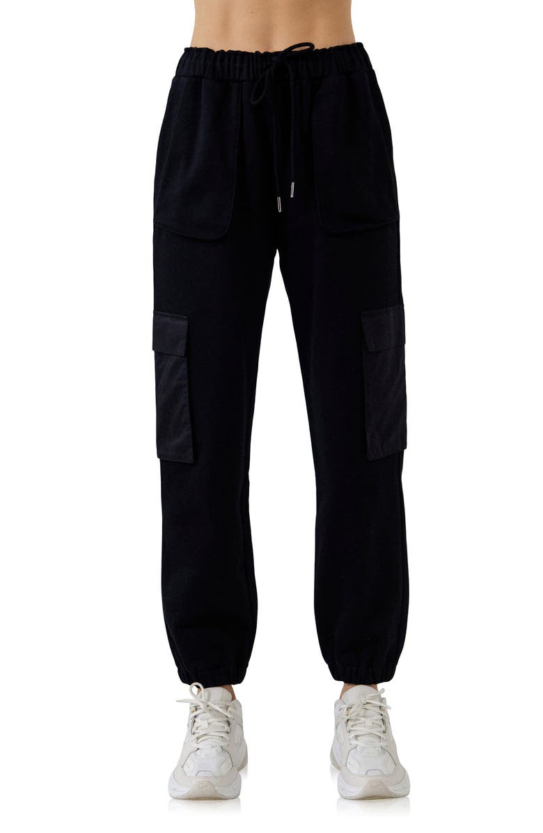 Grey Lab Pocket Loungewear Cotton Joggers, Alternate, color, 