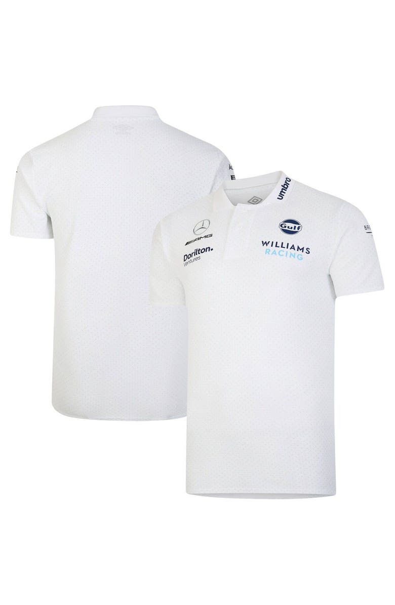 Umbro Men's Umbro White Williams Racing CVC Media Polo, Main, color,