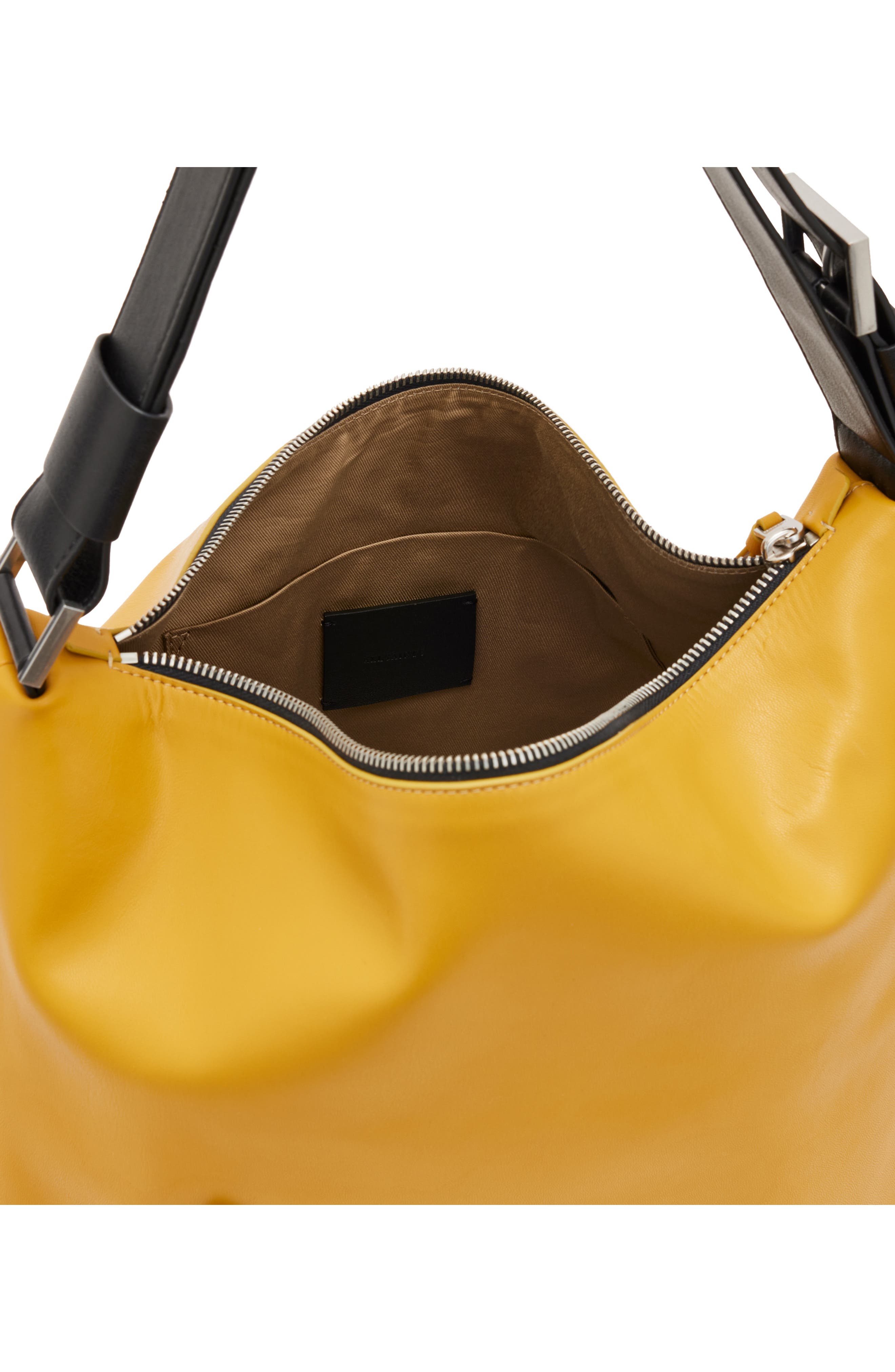 Aliyah Leather Shoulder Bag, Alternate, color, MUSTARD